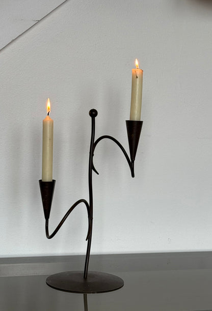 VINTAGE IRON CANDELABRA