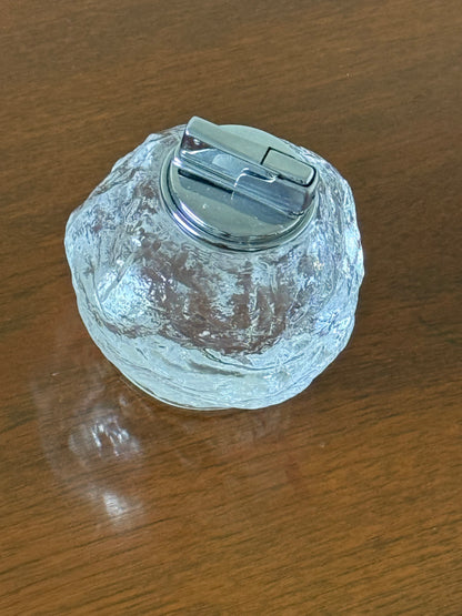 MCM  Textured Glass Snowball Table Lighter