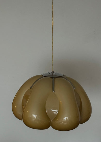 Ca. 1970s ACRYLIC And CHROME pendant light