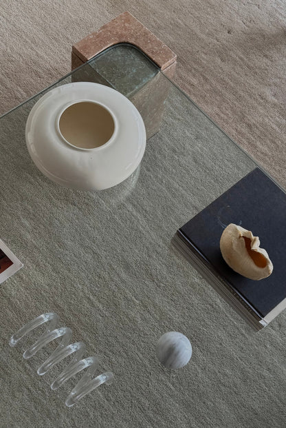 1980s OFF WHITE CLAZED CERAMIC Vase