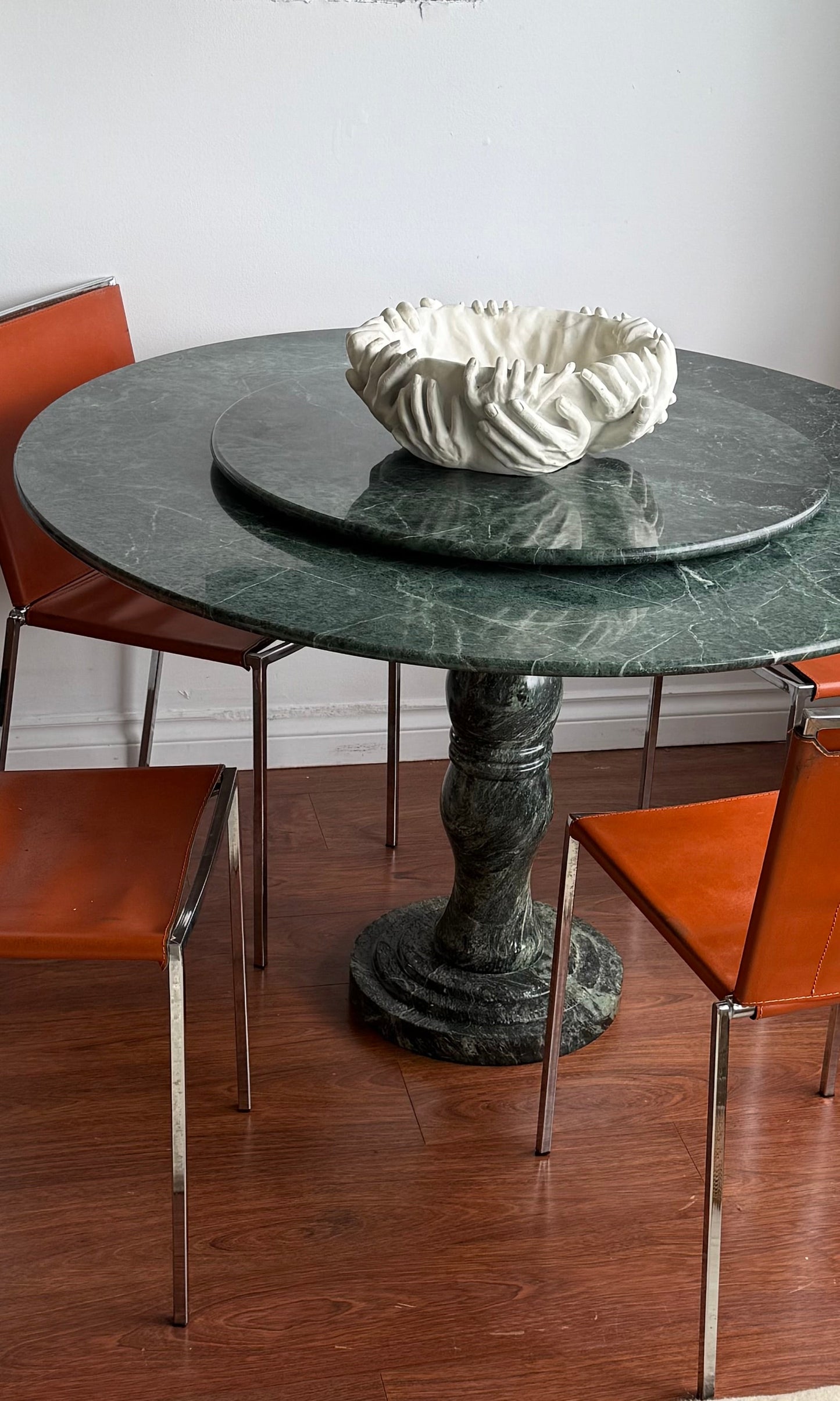 1980s VERDE ALPI MARBLE TABLE