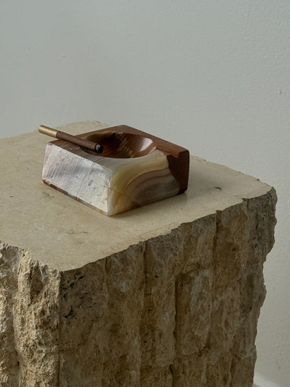 VINTAGE ONYX ASHTRAY