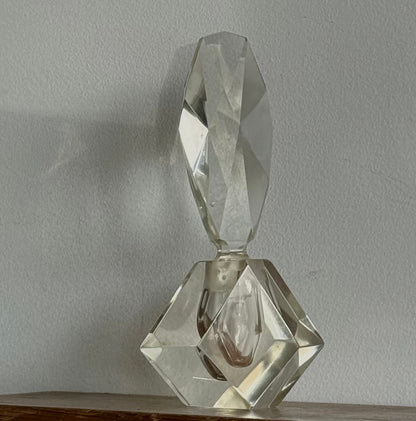 Vintage Crystal Glass Prism Perfume Bottle