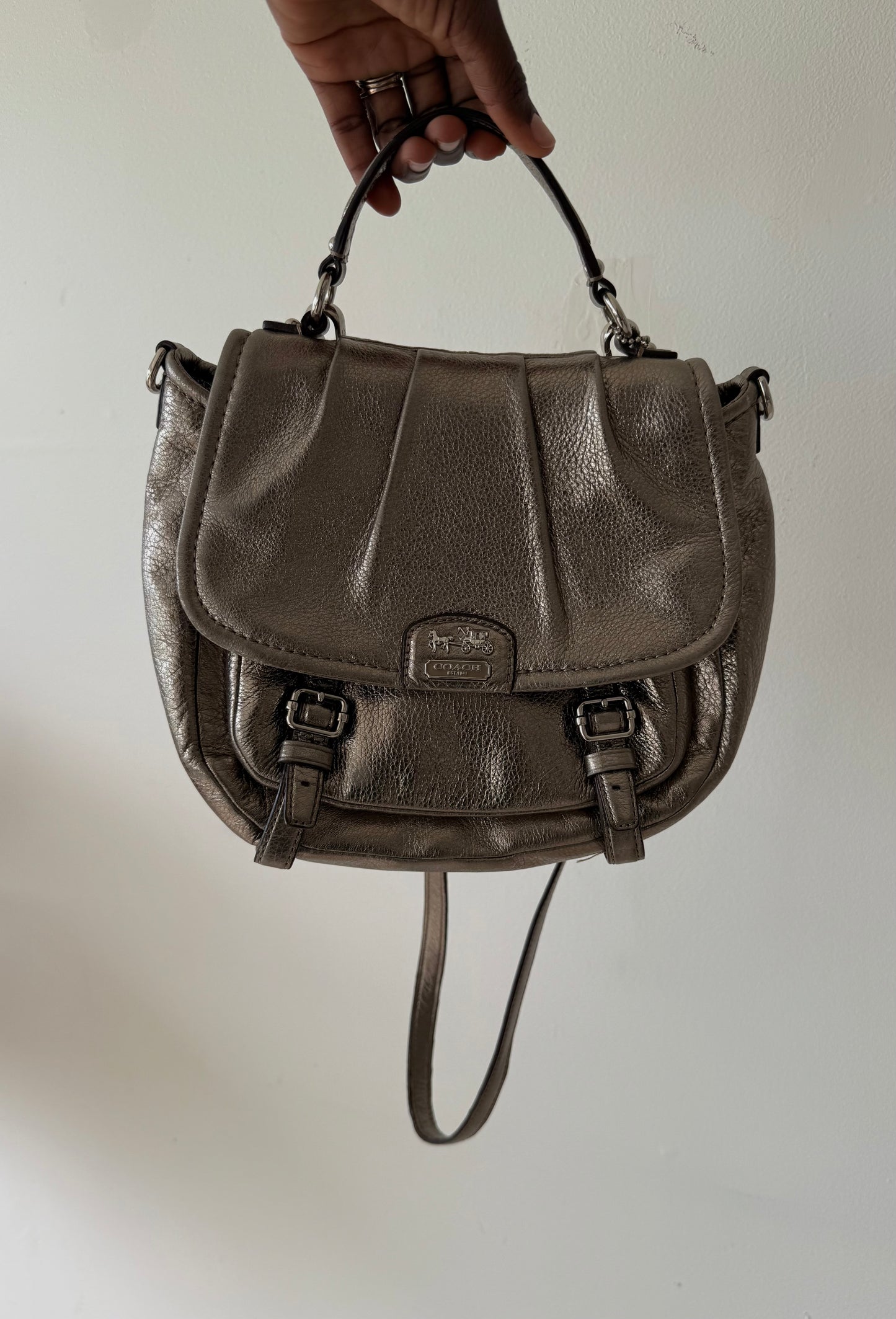 Early 2000s Metallic Coach Crossbody