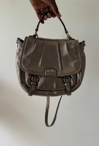 Early 2000s Metallic Coach Crossbody