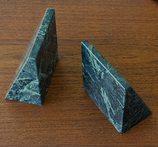VINTAGE MARBLE BOOKENDS