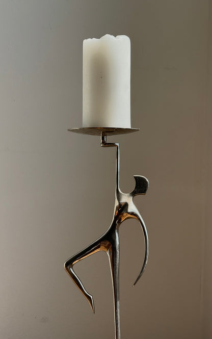 VINTAGE Silver plated Sculptural Candleholder