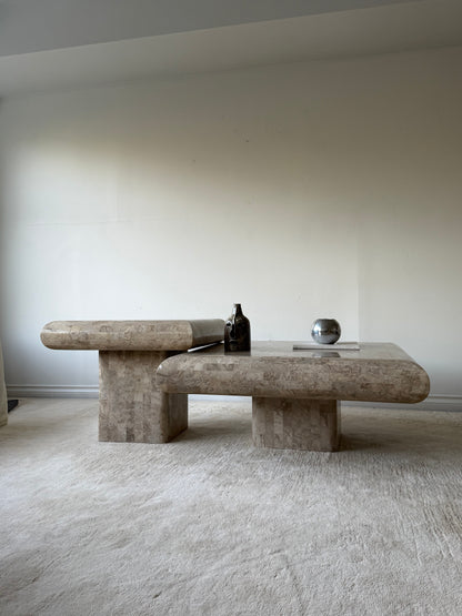 1980s TESSELLATED STONE TABLES