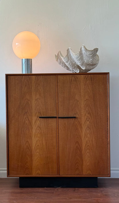 Teak Armoire with Black Plinth Base