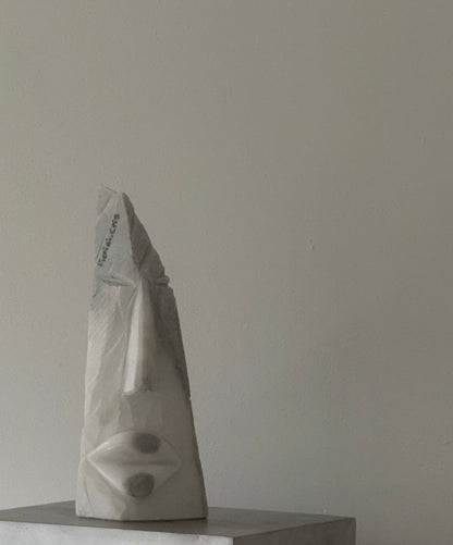 MARBLE  Moai statue signed "Piccini.Cris