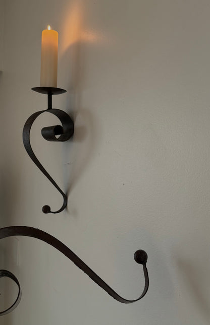 Post Mod Metal Wall Sconce Candle Holders