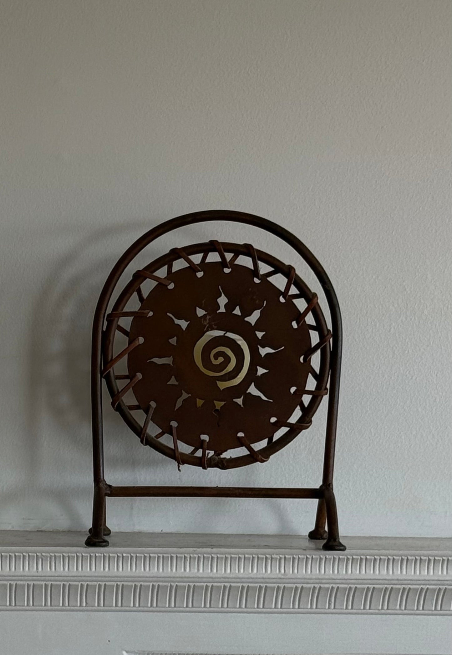 Vintage Sun Metal Candleholder