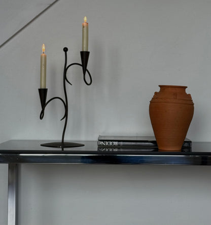 VINTAGE IRON CANDELABRA