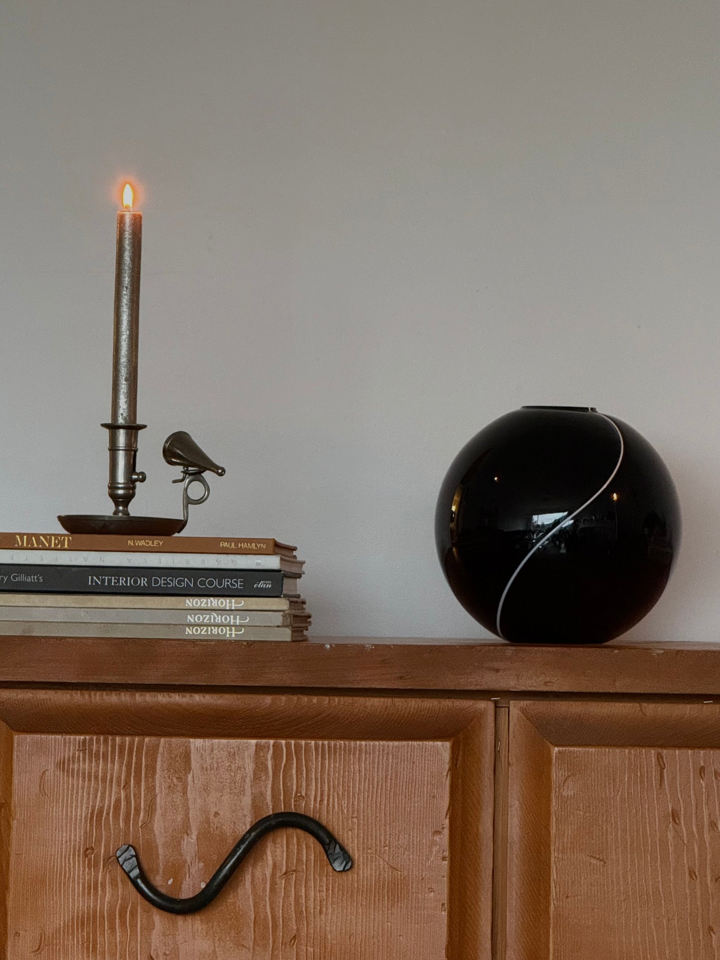 Post Mod  Art Glass SPHERE Vase