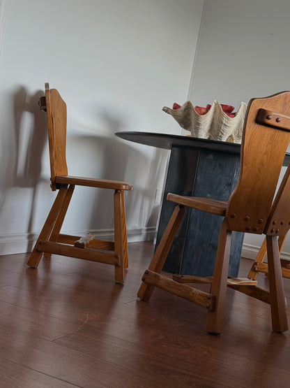 Vintage Brutalist Dining Chairs