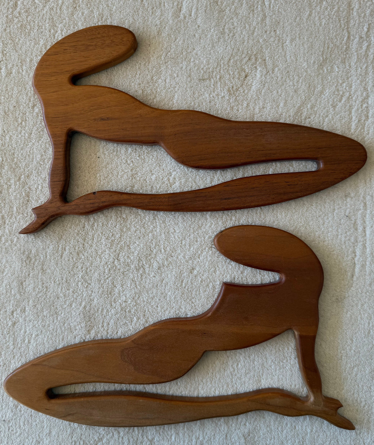 1970s WOOD NUDE WALL ART