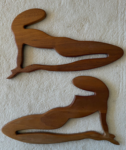 1970s WOOD NUDE WALL ART