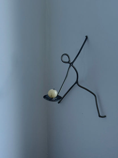 RARE 1990s Vintage Stick Figure Candle Sconces