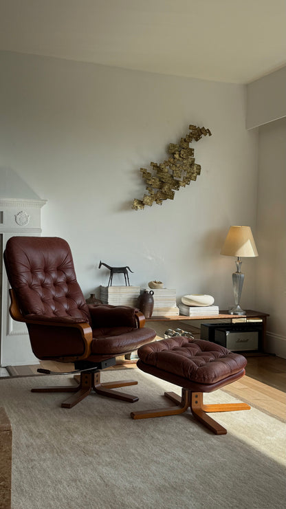 MCM Lounger and Ottoman