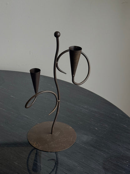 VINTAGE IRON CANDELABRA
