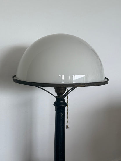 1930s IRON & GLASS TABLE LAMP