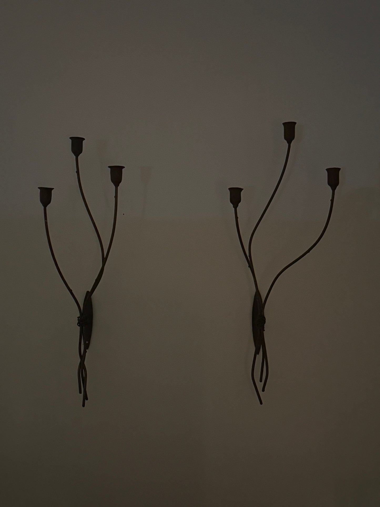 Vintage IRON Candle Sconces