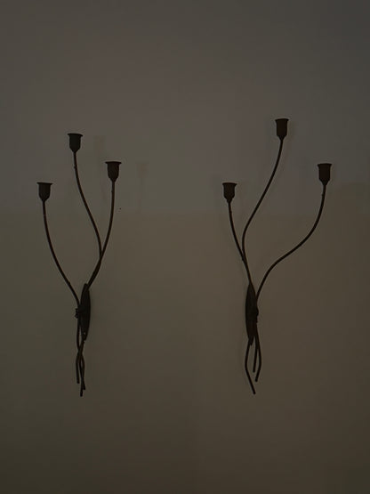 Vintage IRON Candle Sconces