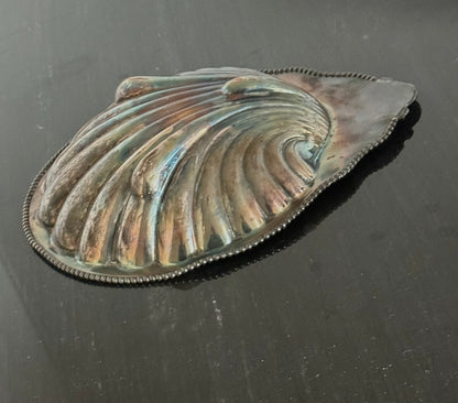 Vintage Silver Plated Clam Shell  Dish