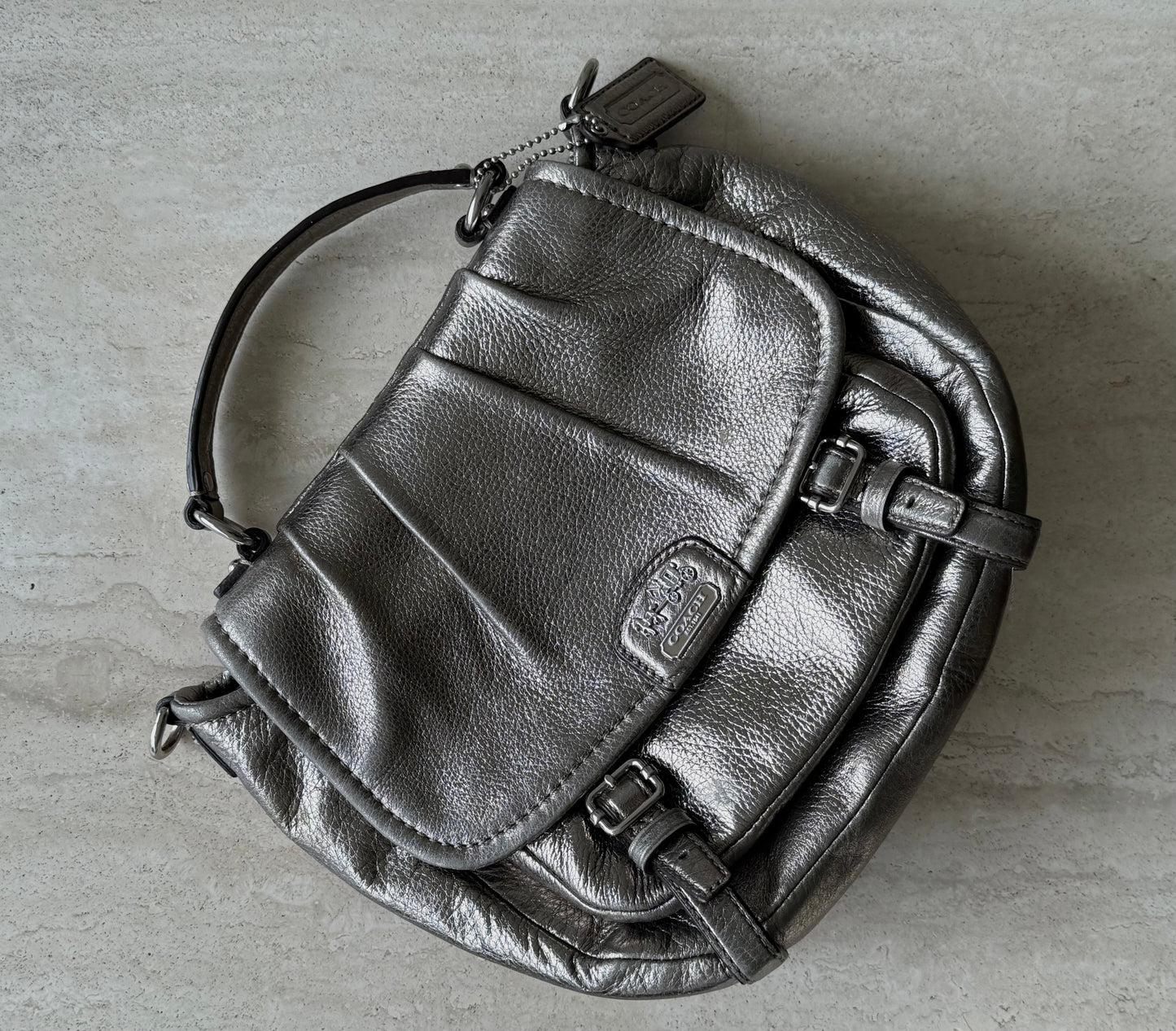 Early 2000s Metallic Coach Crossbody