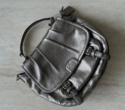 Early 2000s Metallic Coach Crossbody