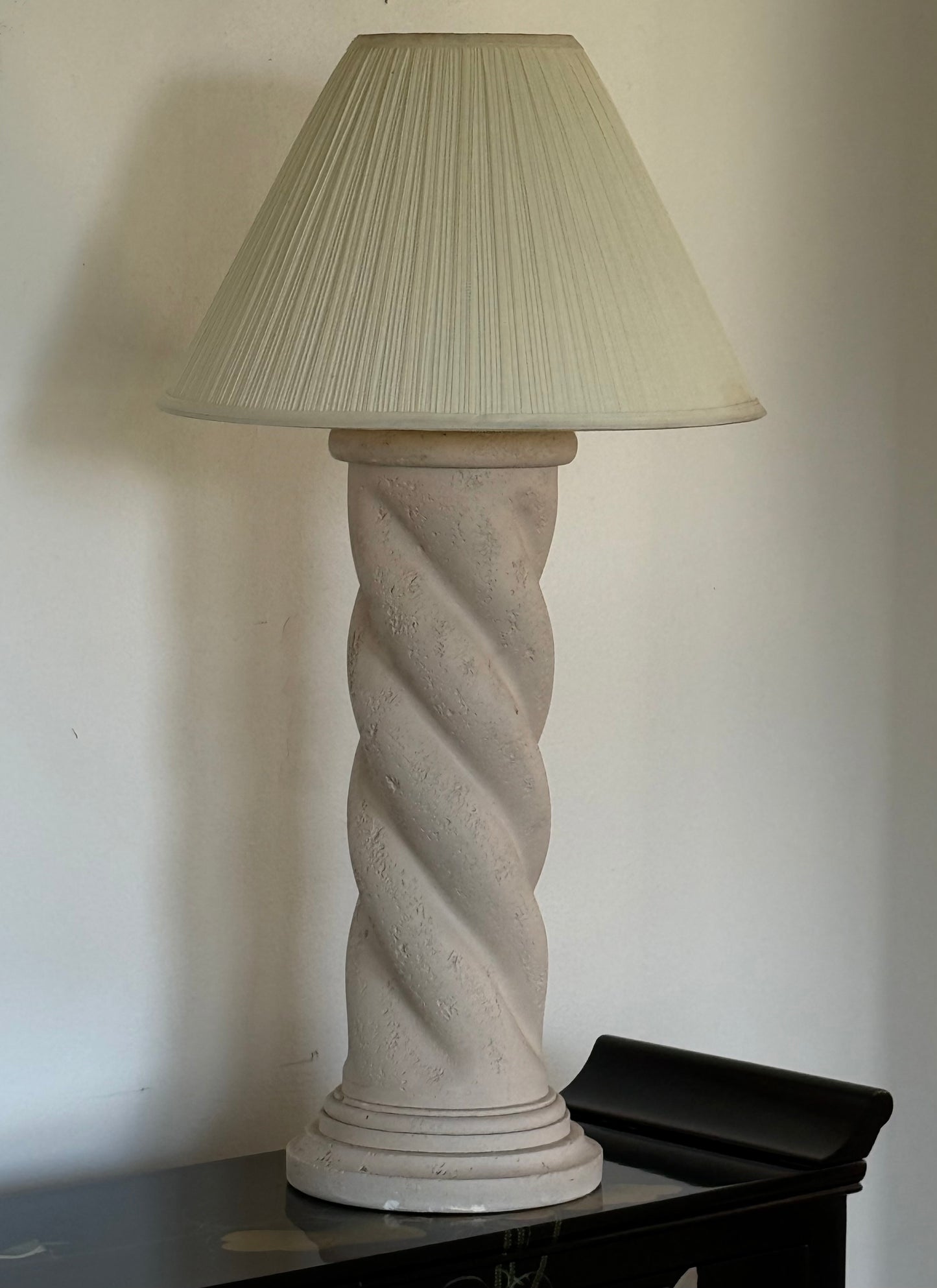 1980s SPIRAL PLASTER LAMP