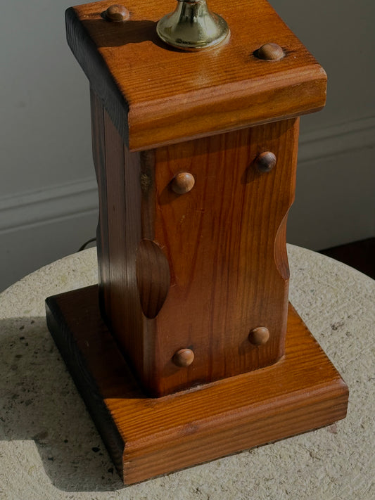 BRUTALIST WOODEN LAMP