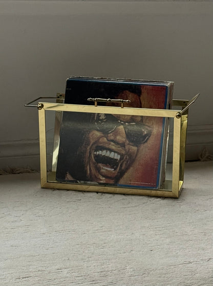 MCM Brass and Glass Magazine Holder