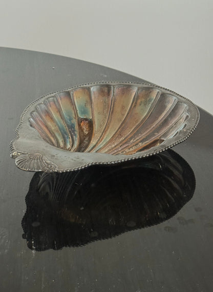 Vintage Silver Plated Clam Shell  Dish