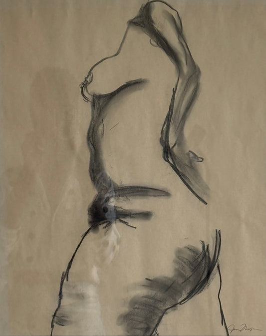 2016 original charcoal NUDE art