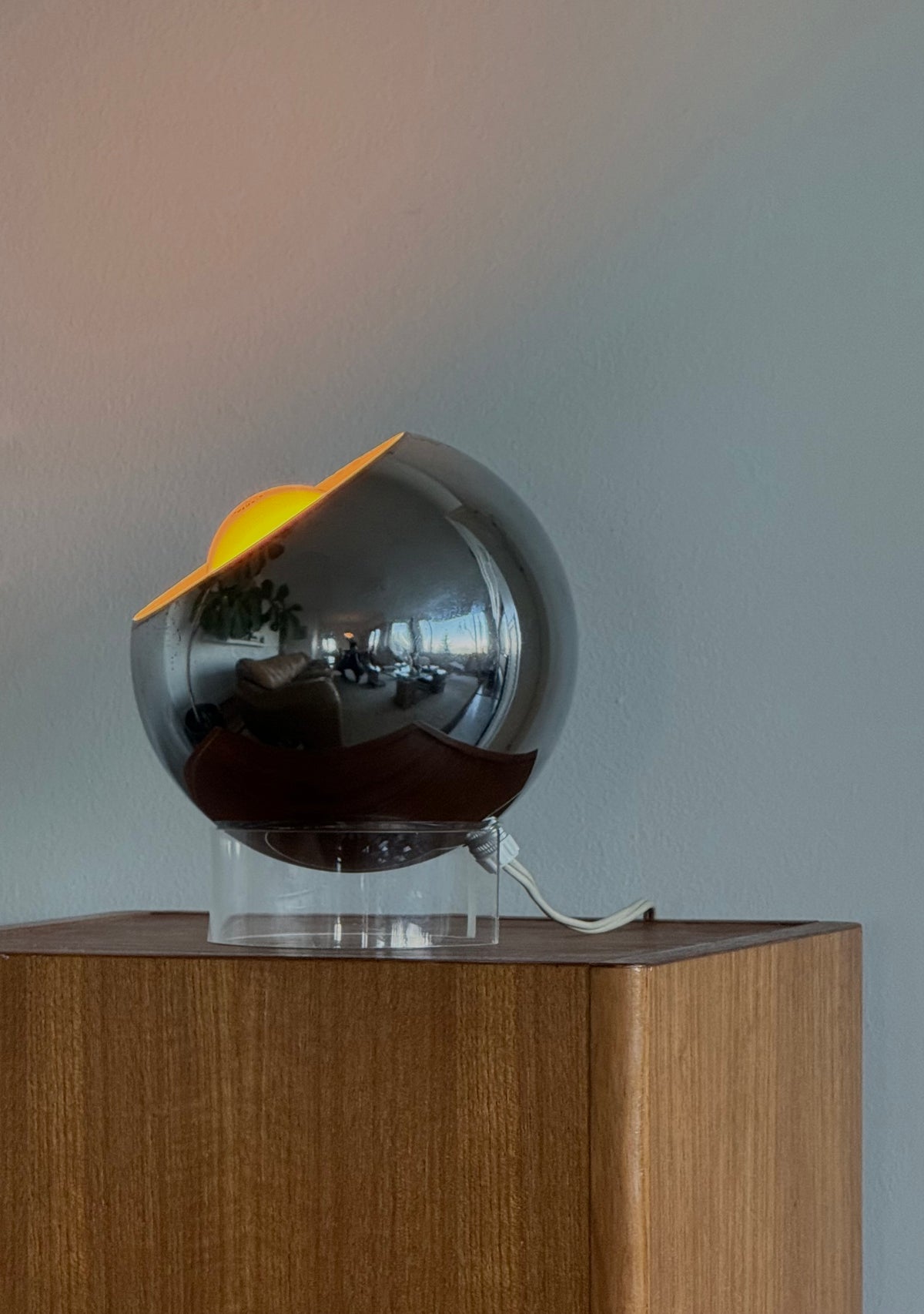 Space Age Chrome and Lucite lamp
