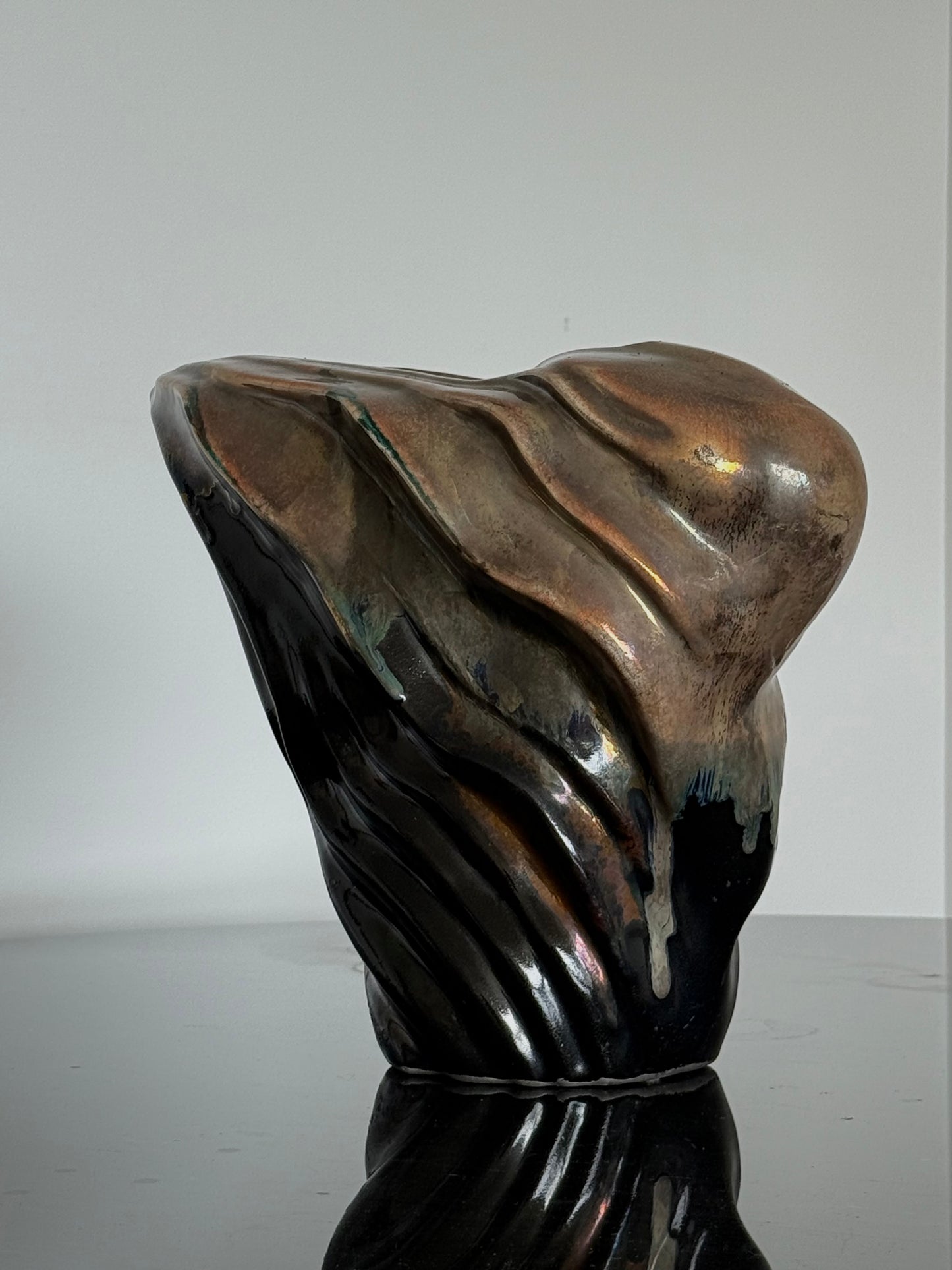 1980s TONY EVANS RAKU VASE