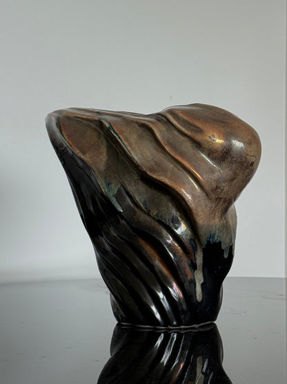 1980s TONY EVANS RAKU VASE