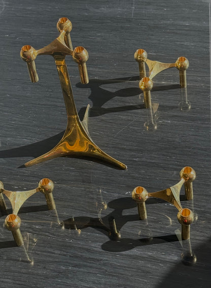 MCM STOFF NAGEL BRASS CANDLERHOLDERS