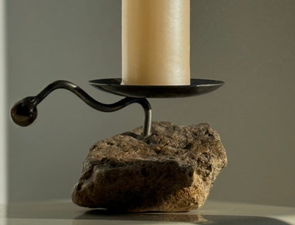 Rock and Iron candle holder
