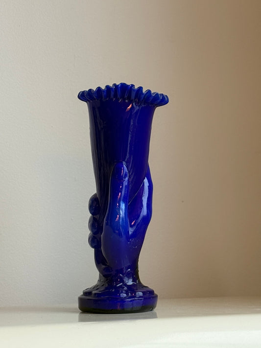 Antique Victorian BLUE hand Vase