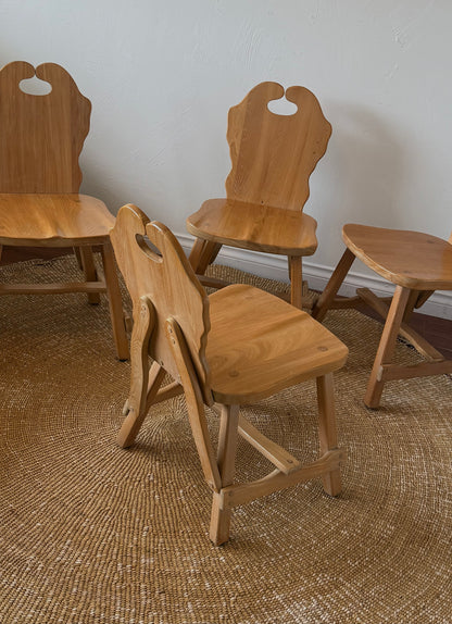 Vintage Maple Brutalist Dining set
