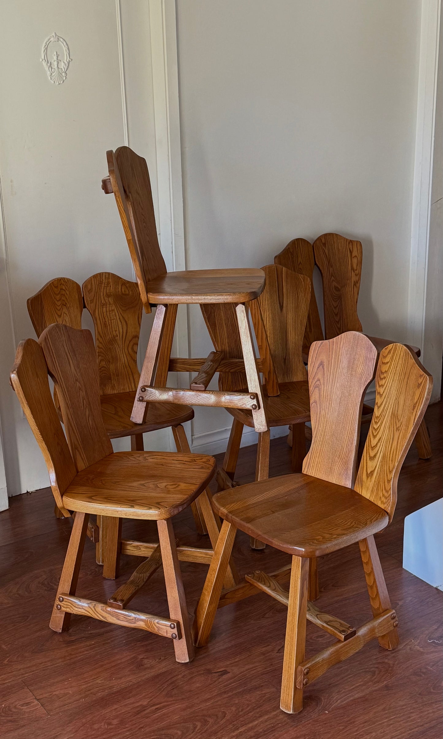Vintage Brutalist Dining Chairs