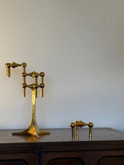 MCM STOFF NAGEL BRASS CANDLERHOLDERS