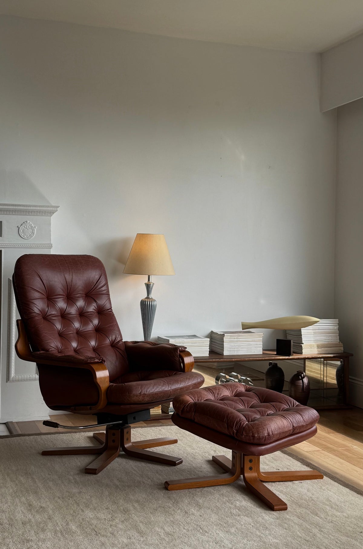 MCM Lounger and Ottoman