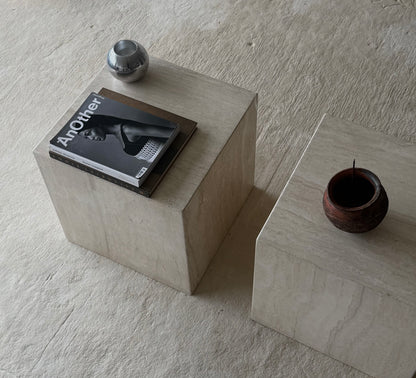 1970s TRAVERTINE CUBES