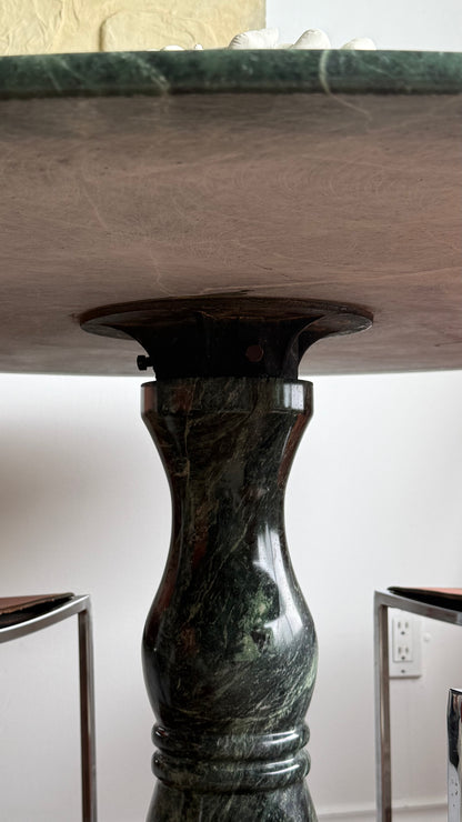 1980s VERDE ALPI MARBLE TABLE