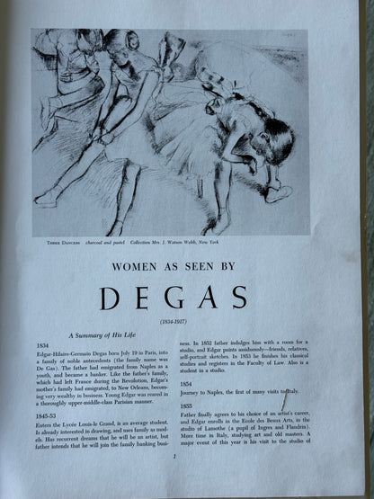 1957 women as seen by DEGAS BOOK