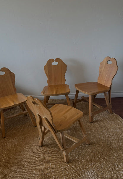 Vintage Maple Brutalist Dining set