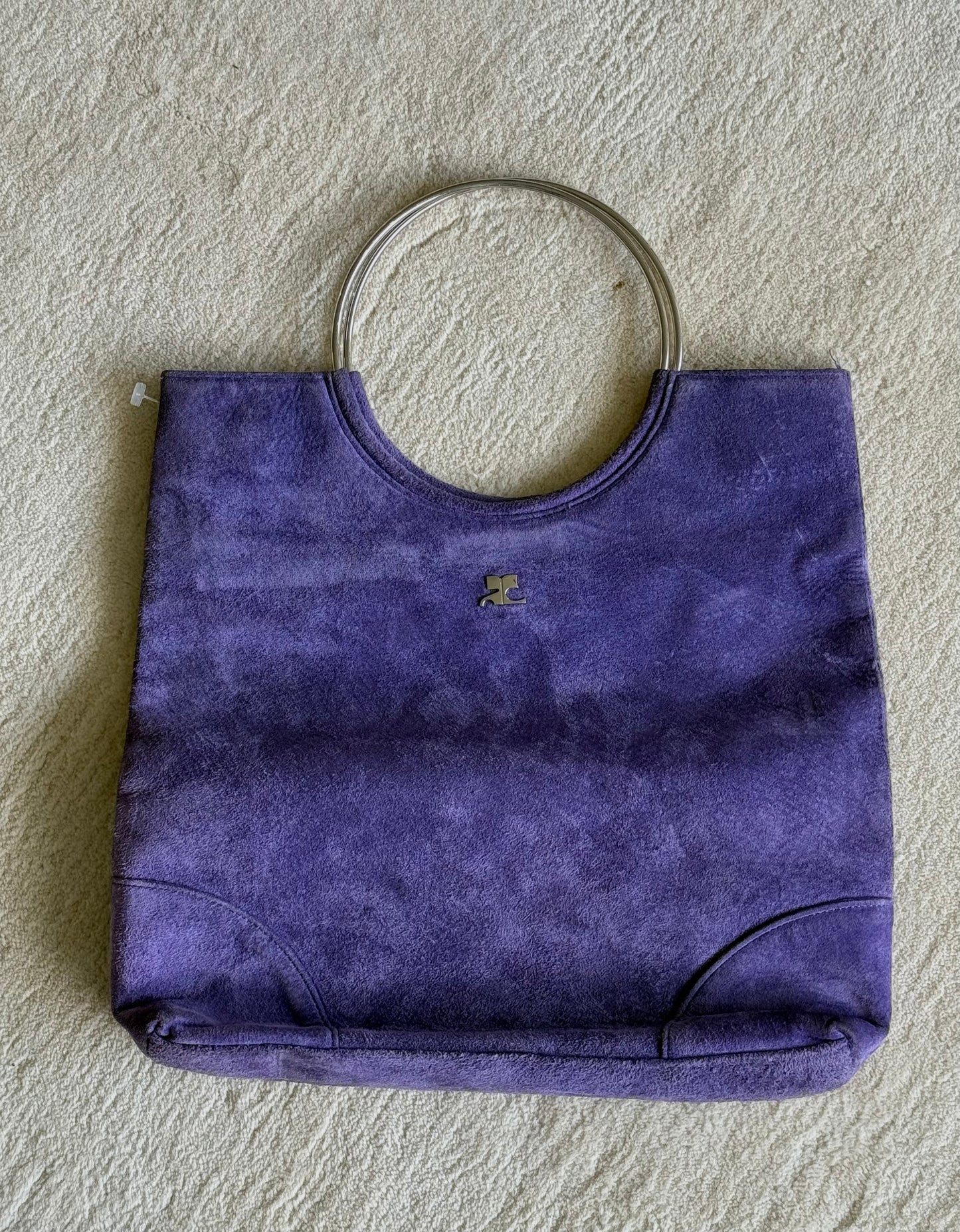 COURREGES vintage  SUEDE LEATHER HANDBAG